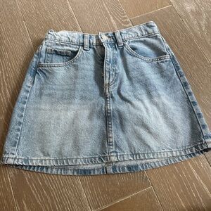 H&M Light Blue Denim A-Line Skirt